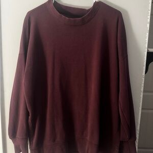burgundy tunic aerie sweatshirt